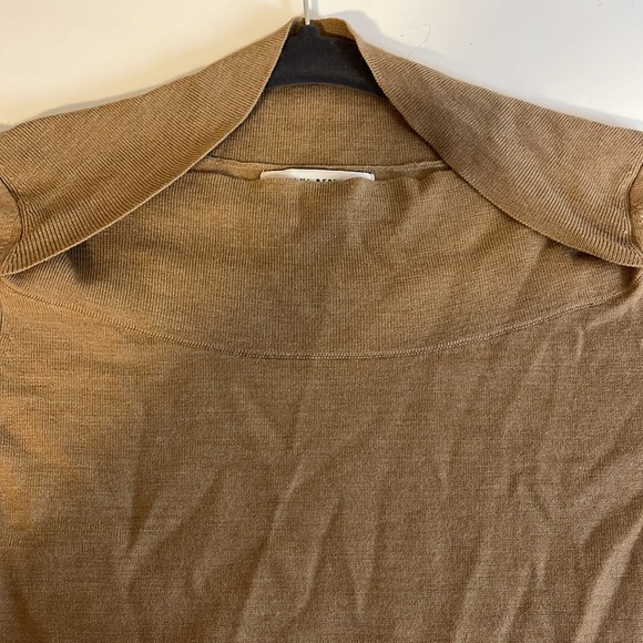 Banana Republic Extra Fine Merino wool Blend Khaki Tan Sweater Small - Picture 6 of 8